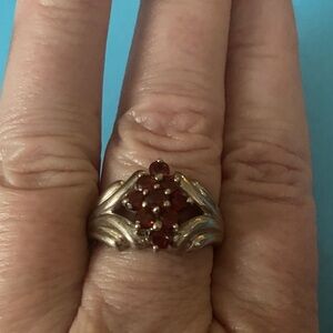 Garnet Sterling Silver cluster ring